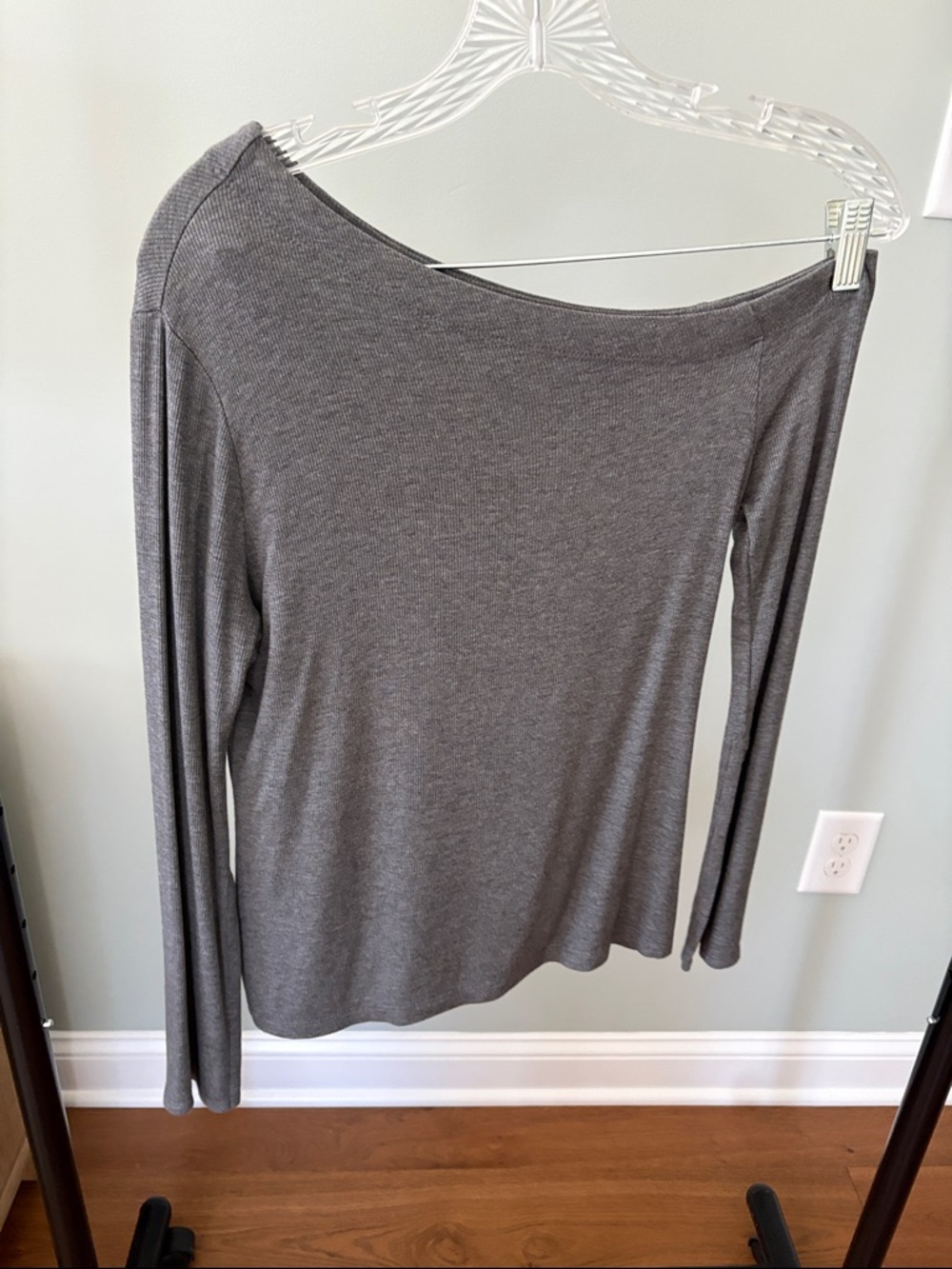 Anthropologie Off-Shoulder Long Sleeve Top